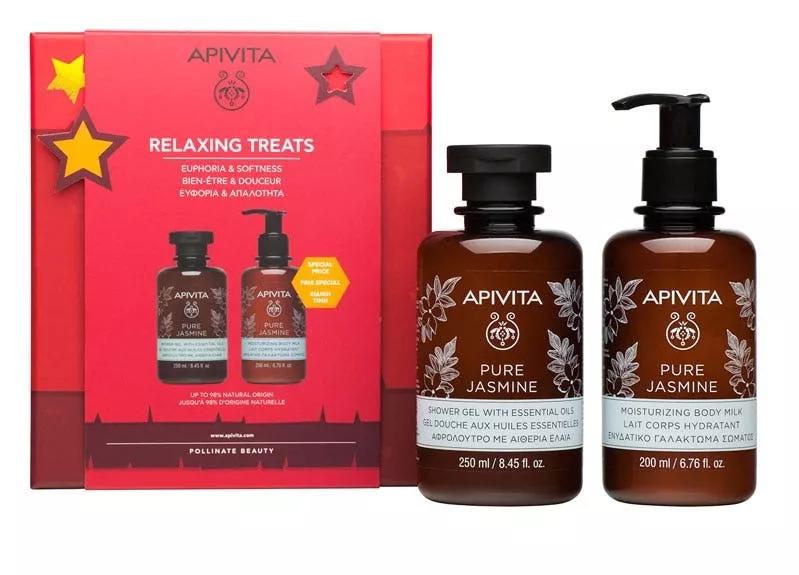 Apivita Reines Jasmin Badegel 250 ml + Feuchtigkeitsmilch 200 ml