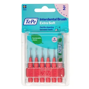TePe Scovolino Interdentale Extra Flessibile Rosso Pastello 0.5mm 6 unità