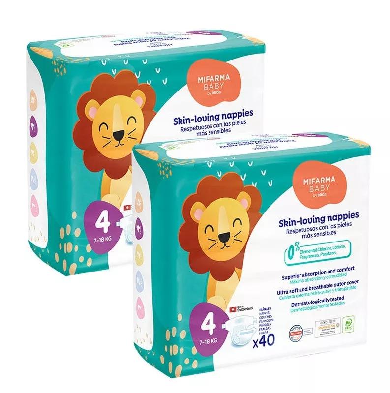 Mifarma Baby Couches T4 7-18kg 2x40 unités