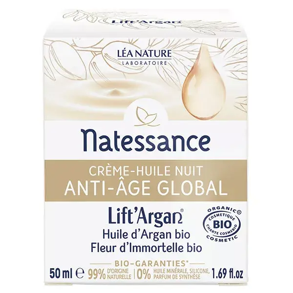 Natessance Lift'Argan Crème Huile Nuit Anti-Age Global 50ml