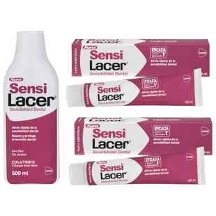 Lacer SensiLacer Fluoride Mouthwash 500 ml + Lacer SensiLacer Fluoride Toothpaste 2 x 125 ml