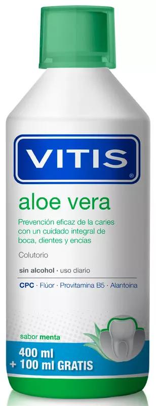 Vitis Aloe Vera Bain de Bouche Goût Menthe 400 ml + Cadeau 100 ml