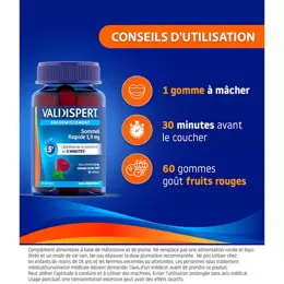 VALDISPERT Gommes Sommeil Rapide Mélatonine 1,9mg 60 gummies