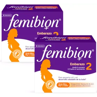 Femibion ​​​​2 Schwangerschaft Frau Multivitamine mit Folsäure 2x28 Kapseln und 28 Tabletten