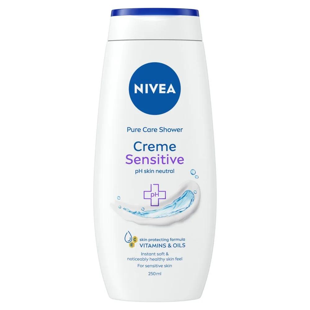 Nivea Bagnodoccia Creme Sensitive Bagnoschiuma in Crema Detergente per Pelli Sensibili 250 ml