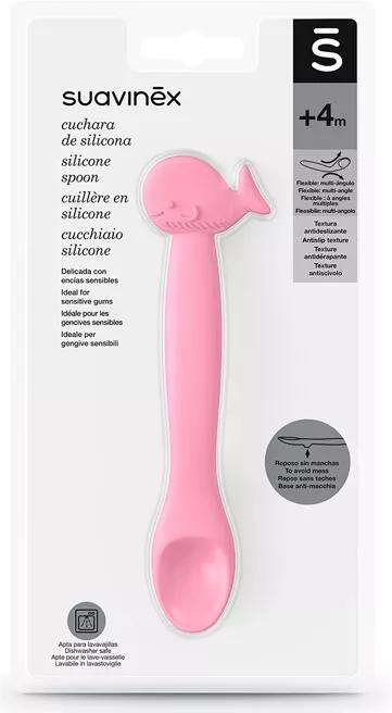 Suavinex Colher de Silicone para Bebés +4m Rosa