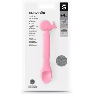 Suavinex Cuchara de Silicona para Bebés Rosa +4m