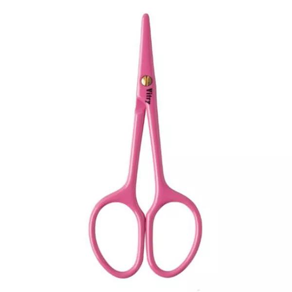 Tijeras Vitry Baby Esmalte Acero Inoxidable Rosa Brillante