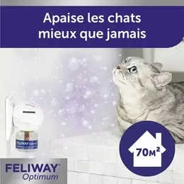 FELIWAY Optimum Pack éco 3 recharges Anti-stress chat nouvelle formule 3x30 jours