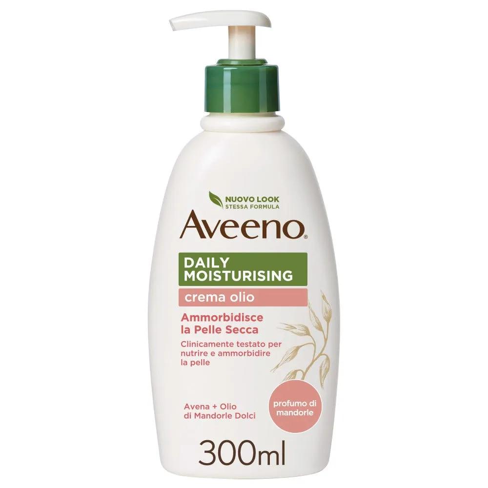 Aveeno Crema Olio Idratante Corpo Con Olio di Mandorle Protegge e Nutre la Pelle Secca Con Pump PROMO 300 ml