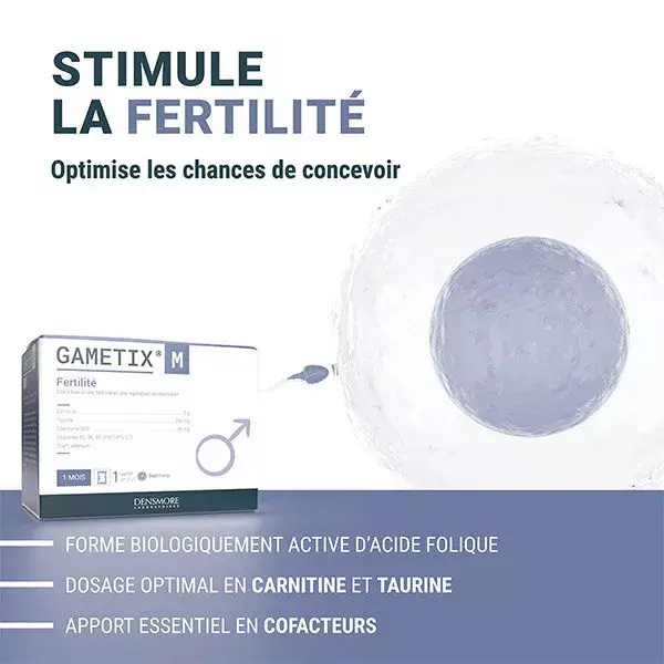 Densmore Gametix M Boost Fertilité et Reproduction Homme Cure 2 mois (Lot 2x1 mois)