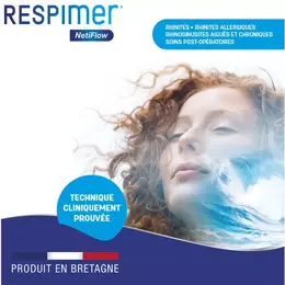 Respimer Netiflow Kit d'Irrigation Nasale dès 4 ans 1 Dispositif + 6 Sachets