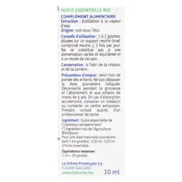 Ladrôme Huile Essentielle Cyprès Bio 10ml