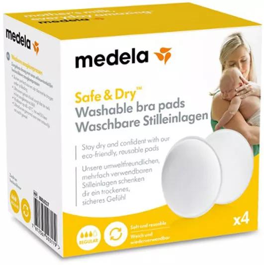 Medela Discos Absorbentes Lavables Safe & Dry 4 uds