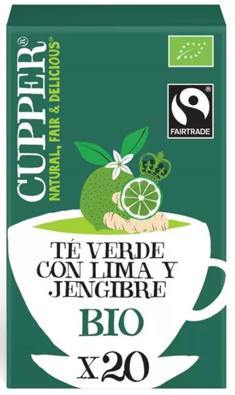 Cupper Thé Vert au Citron Vert et Gingembre BIO 20 Sachets