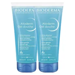 Bioderma Atoderm Gel Douche Ultra-Douceur Peaux Sensibles Normales à Sèches Lot de 2 x 100ml