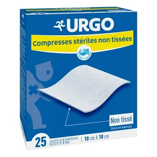 Compressa sterile in tessuto non tessuto Urgo Nursing Care 10 x 10 cm 25 unità