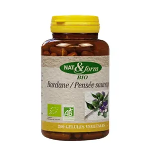 Nat & Form Bardana - Viola del Pensiero Bio Integratore Alimentare 200 capsule vegetali