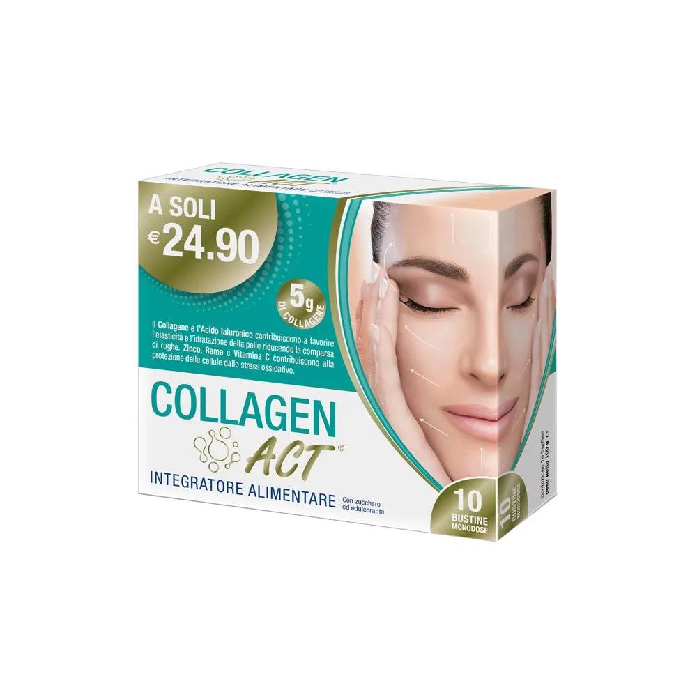 Collagen Act Integratore di Collagene 10 Bustine Monodose