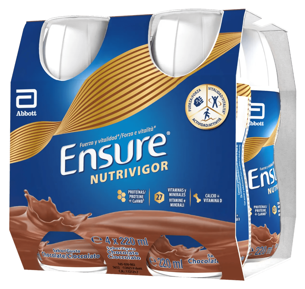 Ensure Nutrivigor Integratore alimentare Proteico da Bere Cioccolato 4x220ml