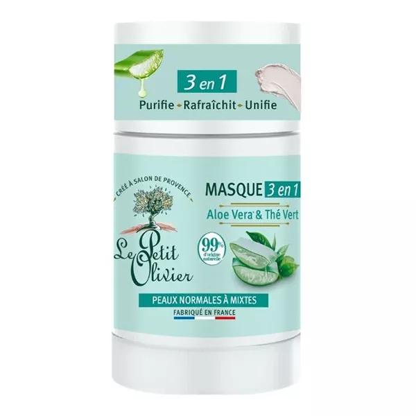Le Petit Olivier Masque Visage Stick 3 en 1 - Aloe Vera & Th Vert - 50g