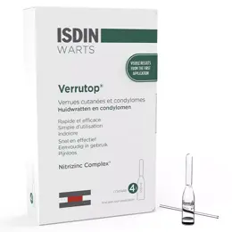 Isdin Warts Verrutop Traitement Topique 4 ampoules