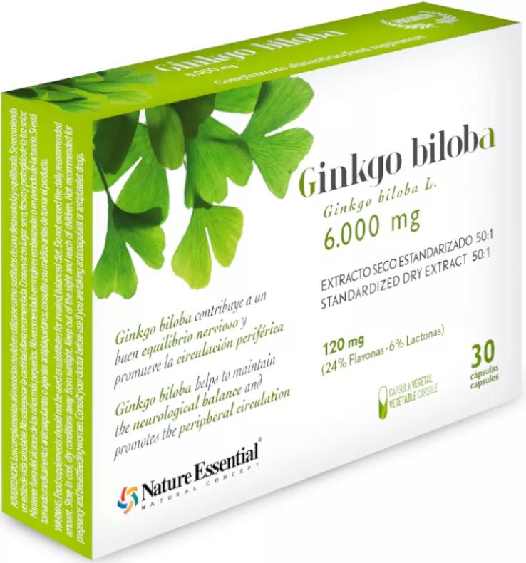 Nature Essentiel Ginkgo Biloba 6000mg 30 Gélules Végétales