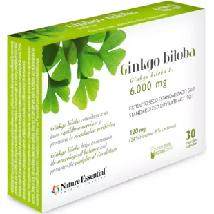 Nature Essentiel Ginkgo Biloba 6000mg 30 Gélules Végétales