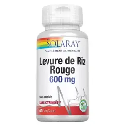 Solaray Levure de Riz Rouge 600mg 45 capsules végétales