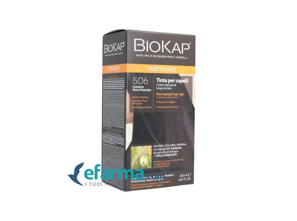 Biokap Nutricolor 5.06 Tinta Per Capelli Castano Noce Moscata