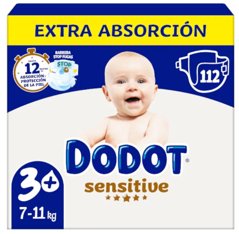 Dodot Sensitive Diapers T3+ (7-11 Kg) 112 units