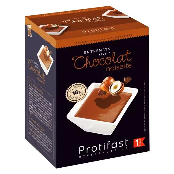 Protifast Entremet Hyperprotéiné Chocolat Noisette 7 sachets