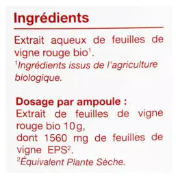 Nat & Form Ampoules Vigne Rouge Bio 20 unités