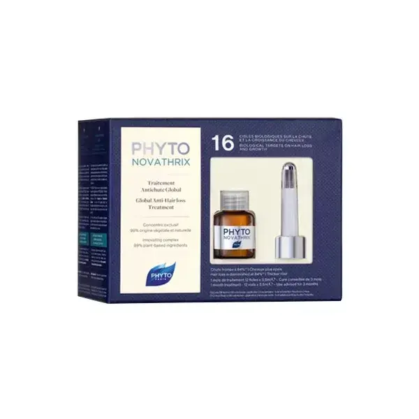 Phyto Phytonovathrix Trattamento Anticaduta Globale 12 x 3,5ml + Phytophanère 120 capsule Offerte + Shampoo 250ml Offerte