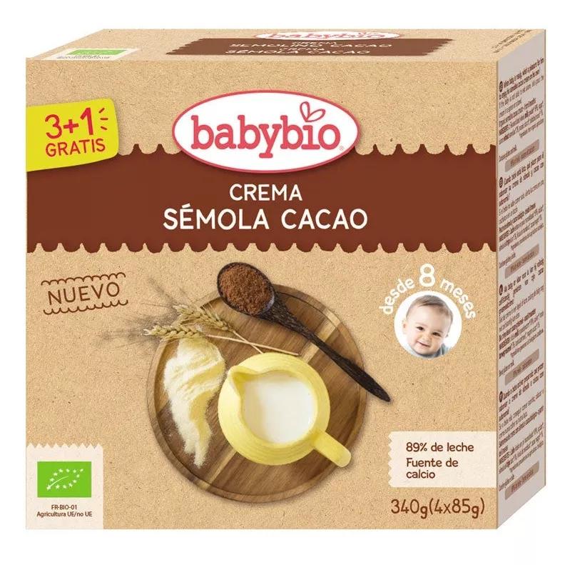 Babybio Pouche Sémola Cacao 3+1 GRATIS