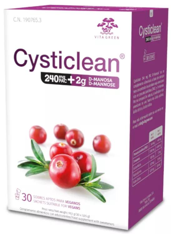 Cysticlean D-Manosa 240mg PAC y Arándano Rojo 30 Sobres