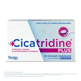 Cicatridine Plus Ovules Vaginaux Hydratant Vaginal à Action Rapide et Intensive 10 unités