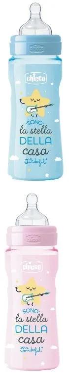 Chicco Biberon Benessere Mr Wonderful Silicone 330 ml