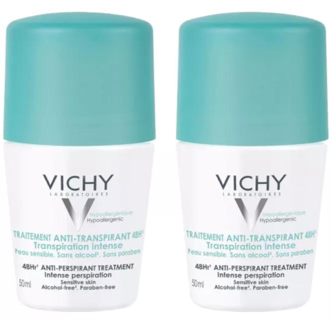 Vichy Antitranspirant Deodorant 48H Roll-on 2x50 ml