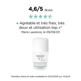 Vichy Déodorant Anti-Transpirant Peaux Sensibles Roll-On 50ml