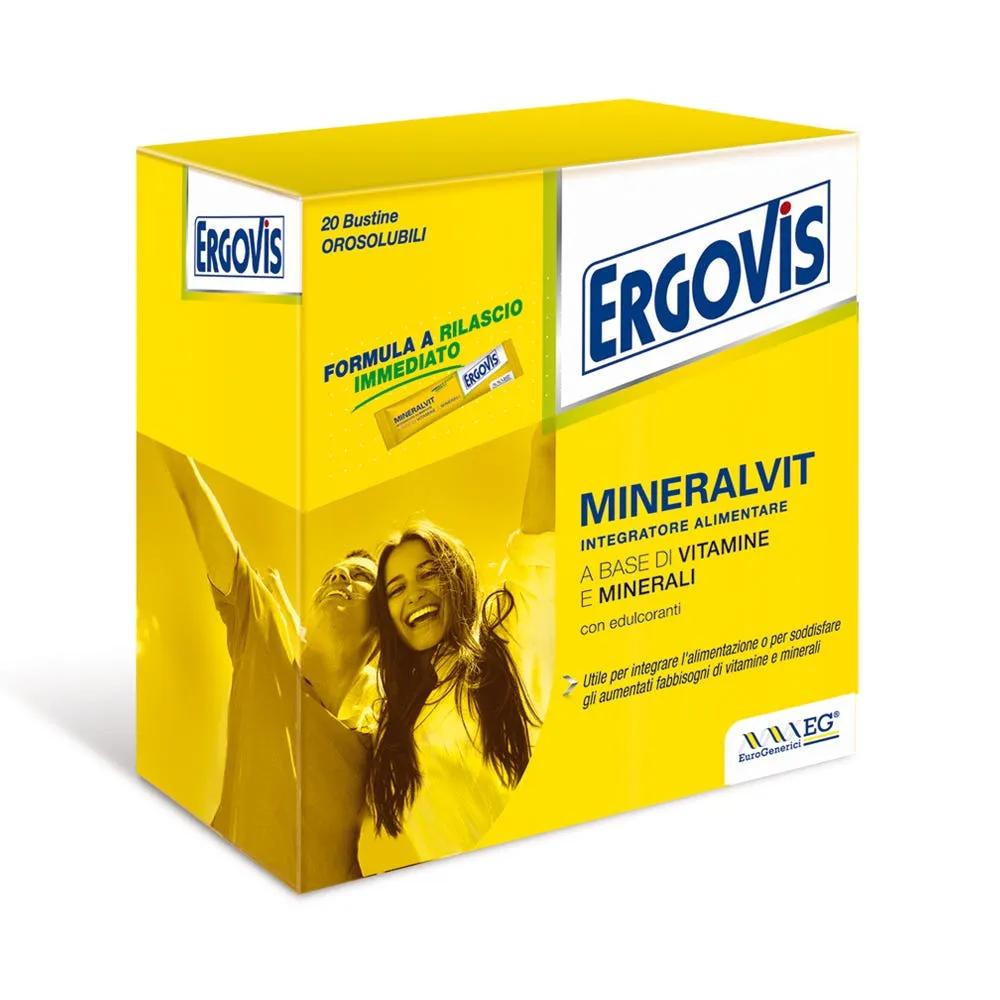 Ergovis Mineralvit Integratore Di Vitamine e Minerali 20 Bustine Orosolubili