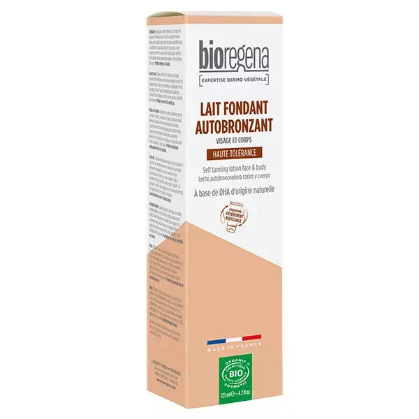 Bioregena Lait Fondant Autobronzant Visage et Corps Bio 125ml