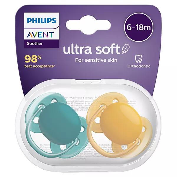 Avent Chupete Ultra Suave 6-18m Neutro Pack de 2