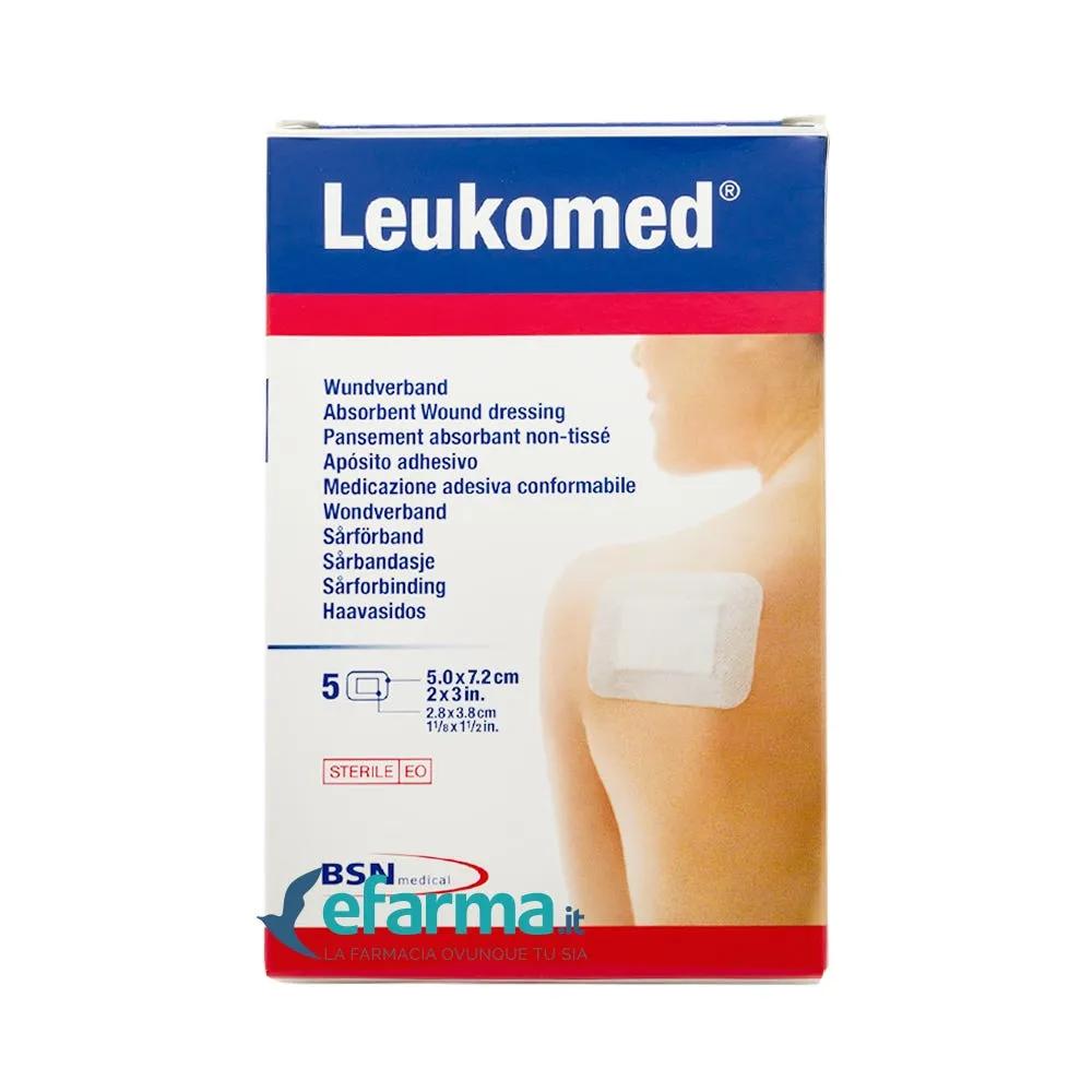 Leukomed Medicazione Autoadesiva Garza Tessuto Non Tessuto 5x7.2 Cm