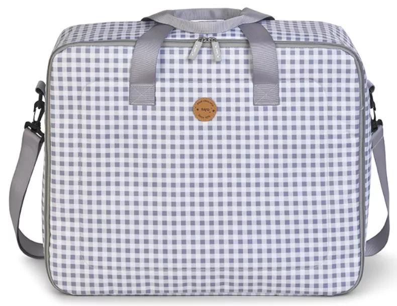 Saro Vichy Gray Children's Suitcase