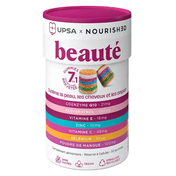 UPSA x Nourished Gummies 7 en 1 Beauté 30 gummies