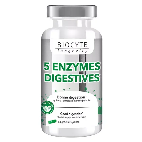 Biocyte 5 Enzymes Végan 60 gélules