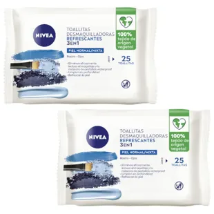 Nivea Lingettes démaquillantes pour peaux normales/mixtes 2x25 unités