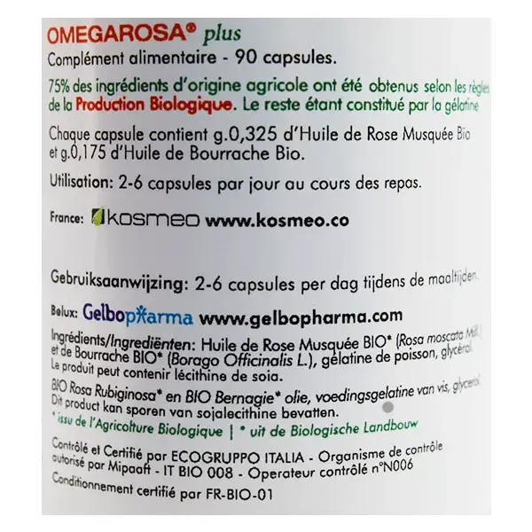 Mosqueta's Omegarosa Plus 90 capsules