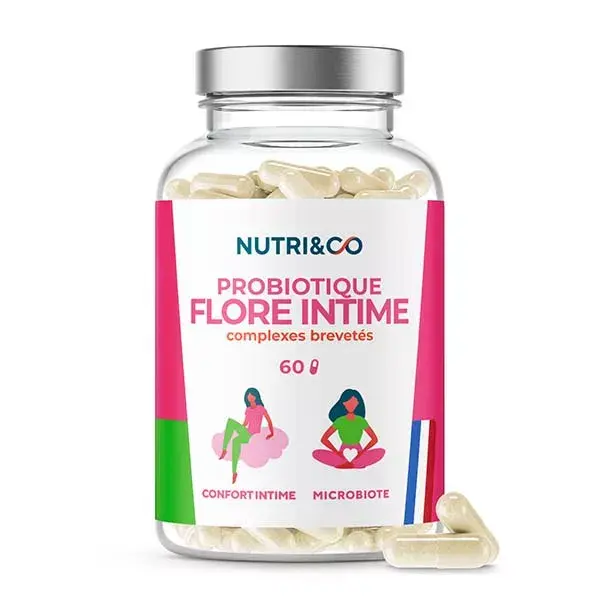 Nutri&Co Probiotique Flore Intime Confort & Santé Vaginale 60 gélules